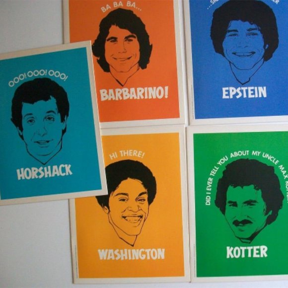 WELCOME BACK KOTTER Vintage Folder Set Of 5 Mead